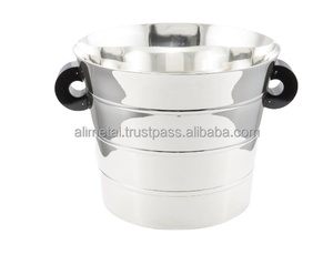 Seau à Champagne en acier inoxydable moderniste personnalisable, refroidisseur de vin ou seau à glace pour les fêtes intérieures et extérieures - Product Image 3
