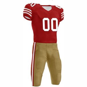 Uniforme de Fútbol Americano Personalizado al por Mayor, 100% Poliéster, Transpirable, Mangas Cortas, Tallas Grandes, Protección UV, Absorbe la Humedad - Product Image 3