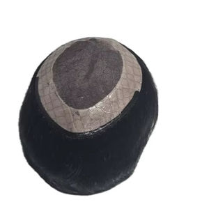 Toupet en cheveux humains Remy indiens de style Yaki Taz Hair BD, trame unique pour système capillaire pour hommes en dentelle - Product Image 2