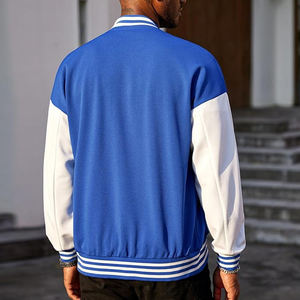 Chaqueta universitaria de lana y cuero personalizada Nombre, número y logotipo personalizados Abrigo de bombardero de escuela secundaria a medida - Product Image 3