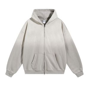 Sweats à capuche d'hiver pour hommes 100% coton polaire haute qualité lavé à l'acide grande taille sport respirant conception de poche impression bouffante personnalisée - Product Image 6