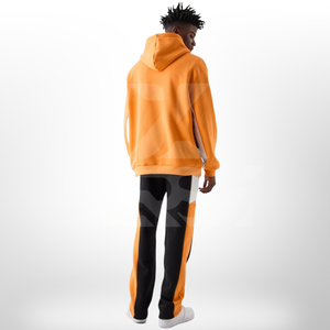 Conjunto Deportivo de Felpa Extra Grande Unisex, Corte Regular, con Paneles en Contraste, Sudadera con Capucha y Cordón Ajustable, Pantalones Deportivos a Juego - Product Image 2