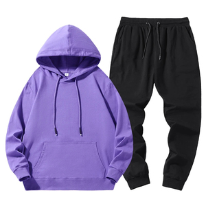 ชุดกีฬาสองชิ้นเสื้อวอร์มและกางเกงวิ่งออกกำลังกายพิมพ์ลายได้ตามต้องการเหมาะสำหรับทีมหรือแบรนด์ - Product Image 2