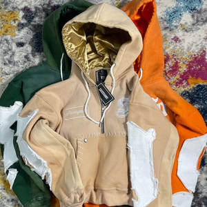 Survêtements de broderie lourds pour hommes sweat-shirt en coton délavé à l'acide ensemble de pantalons de survêtement et de sweat à capuche deux pièces ensembles pour hommes - Product Image 3