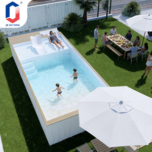 สระว่ายน้ำไฟเบอร์กลาสสำเร็จรูปตั้งพื้น ทนทานต่อรังสียูวี พร้อมอุปกรณ์สระว่ายน้ำครบชุด - Product Image 1