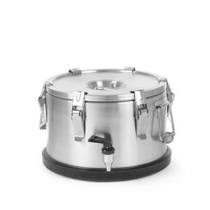 HENDI Profi Line 10L Insulated Portable Container Silver Stainless Steel Tumbler 330x(H)220mm with Tap - Product Image 1