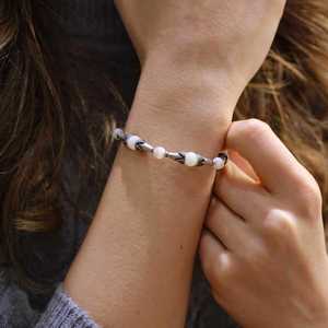 925 Sterling Silver Moonstone <b>Ball</b> <b>Bracelet</b> for Gift Occasions - Product Image 1