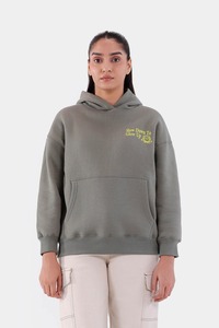 Sudaderas con Capucha Extra Grandes de Manga Larga para Mujer, Personalizadas con Logotipo Bordado, al por Mayor, Estilo Otoñal, Estampado Sólido, Poliéster/Algodón - Product Image 5
