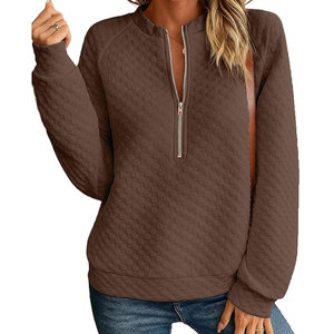 Sudadera Ligera con Cierre de Cremallera para Mujer, Tejido Elástico, Ideal para Running, Entrenamiento, Yoga, Uso Diario Informal - Product Image 1