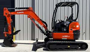 Qualité standard - Excavatrice compacte Kubota U35-4 à rotation de queue étroite avec barres de protection antichute - Product Image 2