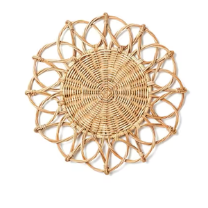 Napperons à franges en rotin fabriqués à la main, matériel en osier durable, artisanat en osier du Vietnam - Product Image 1