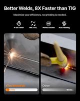 XTool MetalFab 1200W 3 en 1 cortador de soldador láser de fibra nueva condición Auto alimentación de alambre soldador TIG cortador láser para acero inoxidable