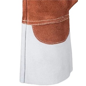 Customize Heat Insulation <b>Welder</b> Safety Hand Gloves Men Cowhide Leather <b>Tig</b> Welding Work Gloves - Product Image 5
