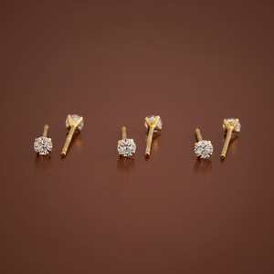 92.5 <b>Silver</b> <b>Stud</b> <b>Earrings</b> Diamond Zircon Pearl Rose Gold Bezel Setting Trendy for Engagement Wedding Party Gift Model 164502 - Product Image 4