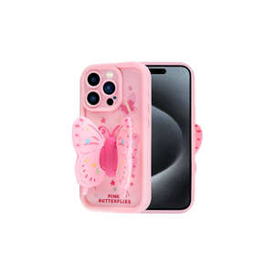 Coque en silicone rose foncé Netzy pour iPhone 15 Pro Max, protection de l'appareil photo, design figuratif, matériau PC, style Ins, finition givrée - Product Image 2