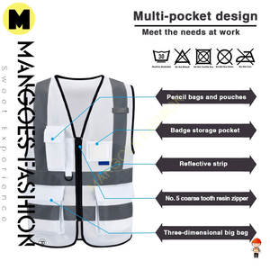 Chaleco de Seguridad Reflectante Impermeable ANSI Clase 1 para Hombre, para Trabajo al Aire Libre y Pesca, con Logotipo Personalizado - Product Image 3