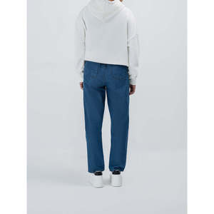 Pantalones Vaqueros LYNX Casual Mom Fit de Cintura Alta, Corte Ajustado, Estilo Bootcut con Decoración Desgastada, Lavables, Transpirables, Estilo Boyfriend - Product Image 4