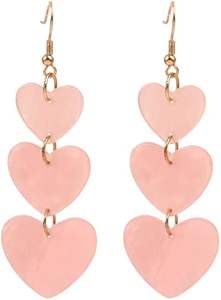 Pendientes de tuerca de resina en forma de C geométricos Vintage, conjunto de joyas de aro bohemio acrílico para mujeres y niñas para fiestas y regalos - Product Image 2