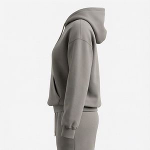 Conjunto Deportivo de Dos Piezas para Mujer, Talla Grande, con Capucha, Estampado Informal, para Invierno, 100% Algodón, para Gimnasio y Ejercicio - Product Image 3