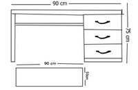 Nouvelle Arrivée - Ensemble de Bureau Exécutif Moderne en Mélamine Découpée au Laser à Motifs Géométriques Seljuk, Durable, pour Usage Commercial et Corporatif