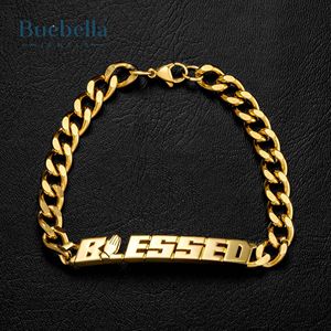 8MM 18K oro cubano rezando mano bendito cubano enlace cadena pulsera Hombres estilo Hip Hop - Product Image 2