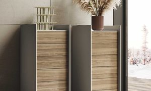 Modern Luxury Master Bedroom Furniture Set Italian Design <b>Light</b> Walnut Wardrobe with Glass Doors LED Platform Bed Villa Project - Product Image 5