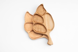 Assiettes en bois écologiques, assiettes de service en bois faites à la main pour la vaisselle - Product Image 2