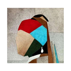 Indian Supplier Customized Modern Design Hand-Painted Leather Patch Wall Art Elegant Room Decoration <b>Framed</b> Wall Art - Product Image 2