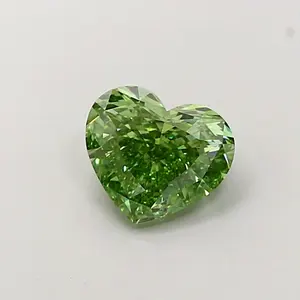 Diamante Cultivado en Laboratorio de Color Verde Intenso Fantasía, Corte Corazón, 2.02 ct, VS2 - Product Image 1