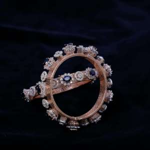 Elegante Brazalete Pacheli de Oro Rosa de 14K con Diamantes, Corte Ovalado de Moda, 10.74 CT, Color IJ Natural, Claridad SI, Chapado en Rodio, para Mujer, IGI - Product Image 6