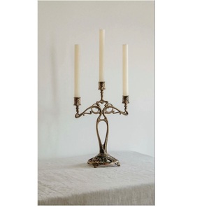 Support de bougie en laiton et aluminium fait main, élégance intemporelle, finition haut de gamme, style porte-bougie, décoration d'intérieur haut de gamme - Product Image 2