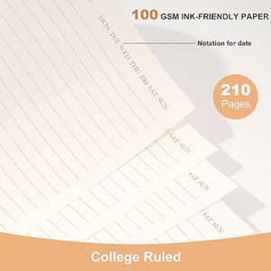 สมุดบันทึกเกลียวเรียงรายพร้อมหน้าหมายเลข 300 หน้า สมุดบันทึกหนา A5 สําหรับการเขียน - Product Image 5