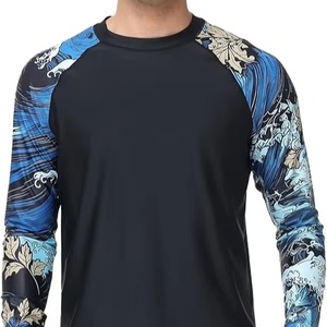Camiseta de Natación para Hombre, Protección UPF 50+, Manga Larga, Secado Rápido, Transpirable, Compresión, Corte Holgado, Protección UV para Pesca - Product Image 1