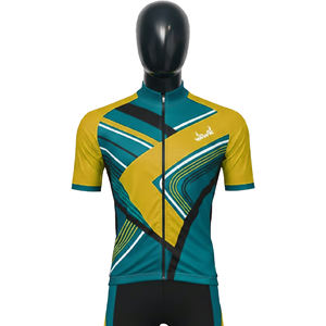 Ensembles de maillots de cyclisme légers et écologiques sur mesure pour hommes, manches courtes respirantes pour la course sur route en été - Product Image 6