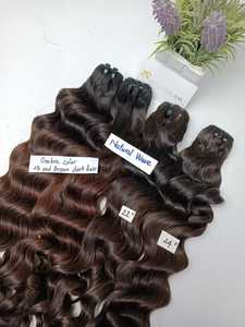Meilleure vente 100% cheveux humains vague naturelle vietnamien vierge cuticule cheveux alignés Double trame couleur Ombre - Product Image 2