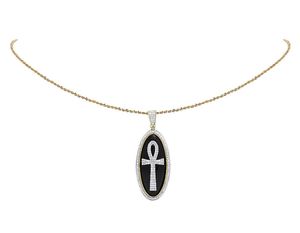 Pendentif croix en diamant Moissanite taille ronde en argent sterling 925 pendentif cadeau d'anniversaire pour homme - Product Image 3