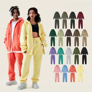 Sweat à capuche unisexe personnalisé de haute qualité en satin épais zippé surdimensionné doublé d'hiver anti-rétrécissement motif solide tricoté à capuche pour hommes - Product Image 2