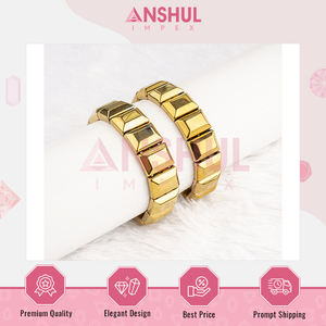 Hot Selling Trendy Premium Quality Unique Design Made India Handcrafted Golden Hematite Square Pyramid Unisex <b>Bracelets</b> - Product Image 4