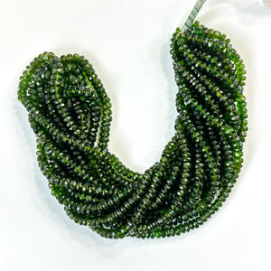 Cuentas facetadas de diopsido cromado natural de 4-6 mm, cuentas de piedras preciosas para la fabricación de joyas, cuentas de alta calidad al por mayor para manualidades - Product Image 5