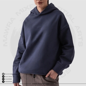 Sweat à capuche surdimensionné personnalisé en coton molletonné 100 % écologique, sérigraphié et brodé, respirant et à séchage rapide - Product Image 2