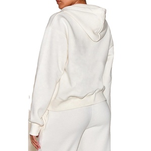 Sudadera con capucha y cremallera para mujer, chaqueta de lana suave, ropa informal, Sudadera con capucha cómoda y cálida, suministro de fábrica OEM, ropa al por mayor - Product Image 5