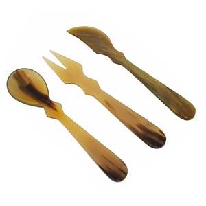 CUCHARAS Cubiertos de estilo animal único Cuchara de cuerno de búfalo de buey natural pulido Diseño único para Decoración de mesa de restaurante - Product Image 6