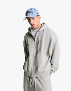 เสื้อฮู้ด & เสื้อสเวตเตอร์ของผู้ชายเสื้อสวมหัวสีเทาอ่อนแบบออร์แกนิกมีฮู้ด100% ขนแกะ500 GSM สำหรับ2025ผู้ชาย - Product Image 4