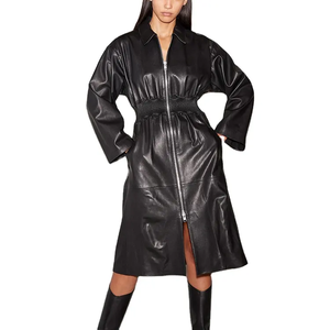 Vestes en cuir de qualité supérieure pour hommes les plus populaires personnalisées de haute qualité col montant Streetwear toile fermeture éclair nouveau design digne d'hiver - Product Image 6