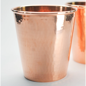 Tazas de cobre Moscow Mule de 16 oz con superficie martillada con revestimiento de níquel de la India - Product Image 6