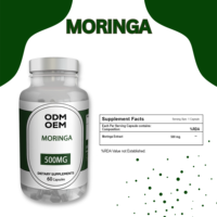 Kapsul Moringa Bentuk Bubuk Daun Alami Dikemas untuk Pasokan Pembuatan Suplemen