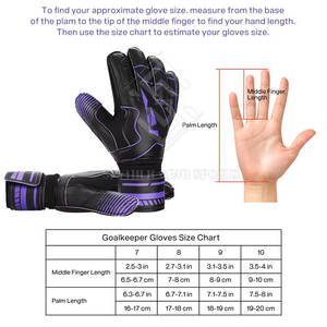 Gants de gardien de but en latex de haute qualité à faible MOQ avec fermeture auto-agrippante antidérapante, ajustement confortable, options personnalisables - Product Image 4