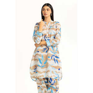 Ensemble Coordonné Chic 2 Pièces en Chiffon Blanc Texturé Dobby Imprimé pour Femme – Tenue Décontractée Printemps/Été XS Longueur au-dessus du Genou - Product Image 3