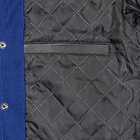 Veste universitaire impression personnalisée à manches longues veste en bambou pour hommes vestes Varsity Letterman vierges unies pour hommes entretenues par les OEM