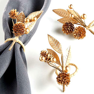 Rond de serviette en métal pour décoration de table d'hôtel et de restaurant pour mariages et banquets - Product Image 4